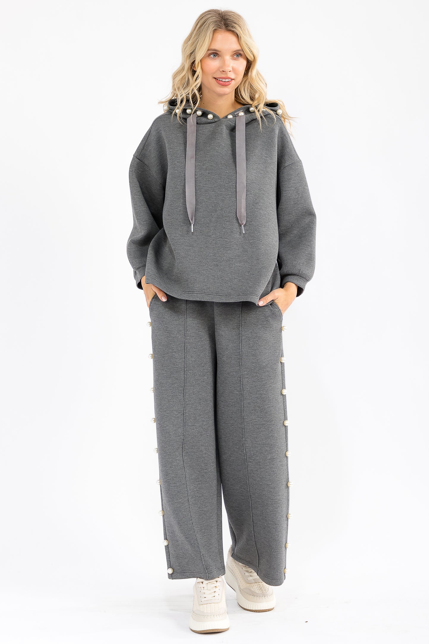 Chloe Pearl Hoodie Top