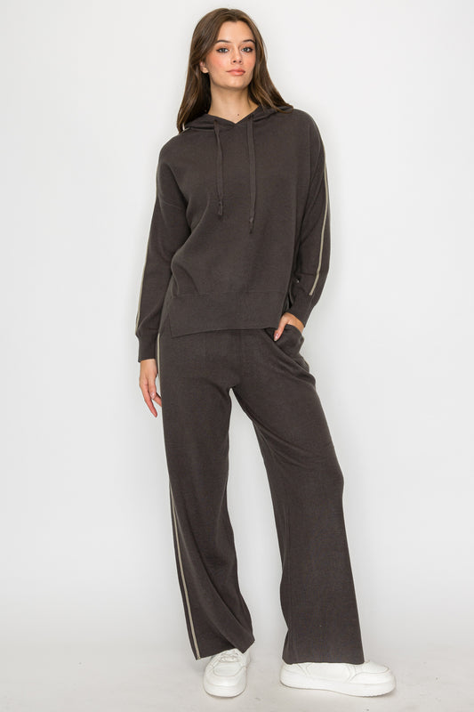 Alice Side Stripe Hooded Tracksuit Top