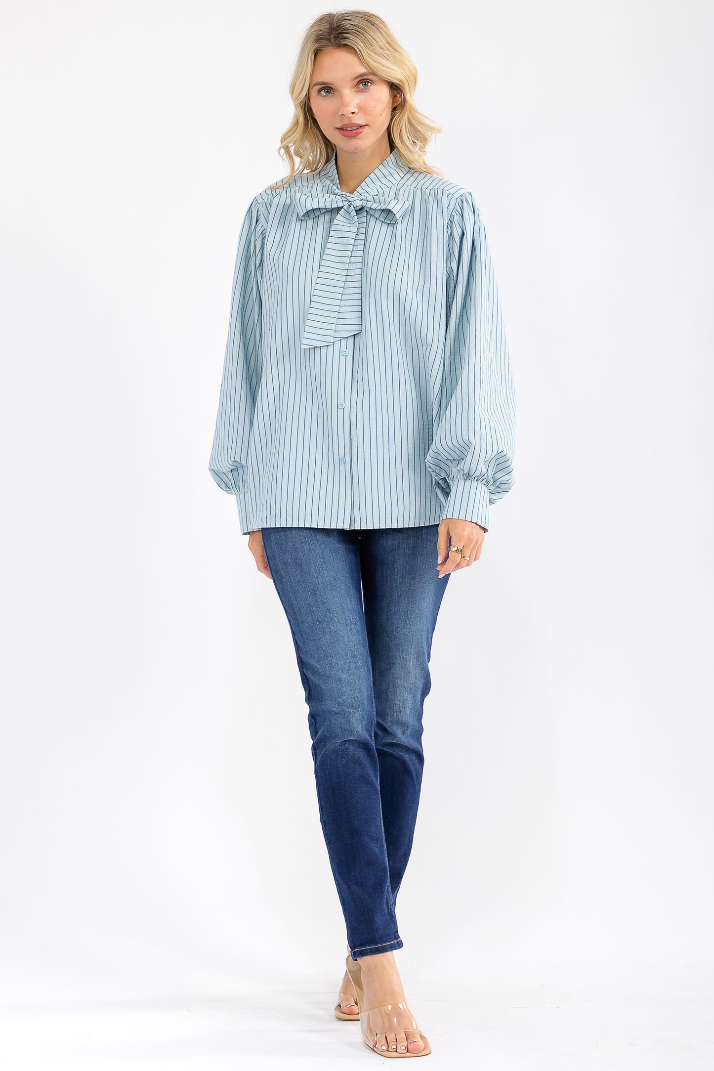 Elisa Chic Bow Neck Blouse Top