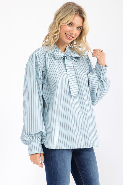 Elisa Chic Bow Neck Blouse Top