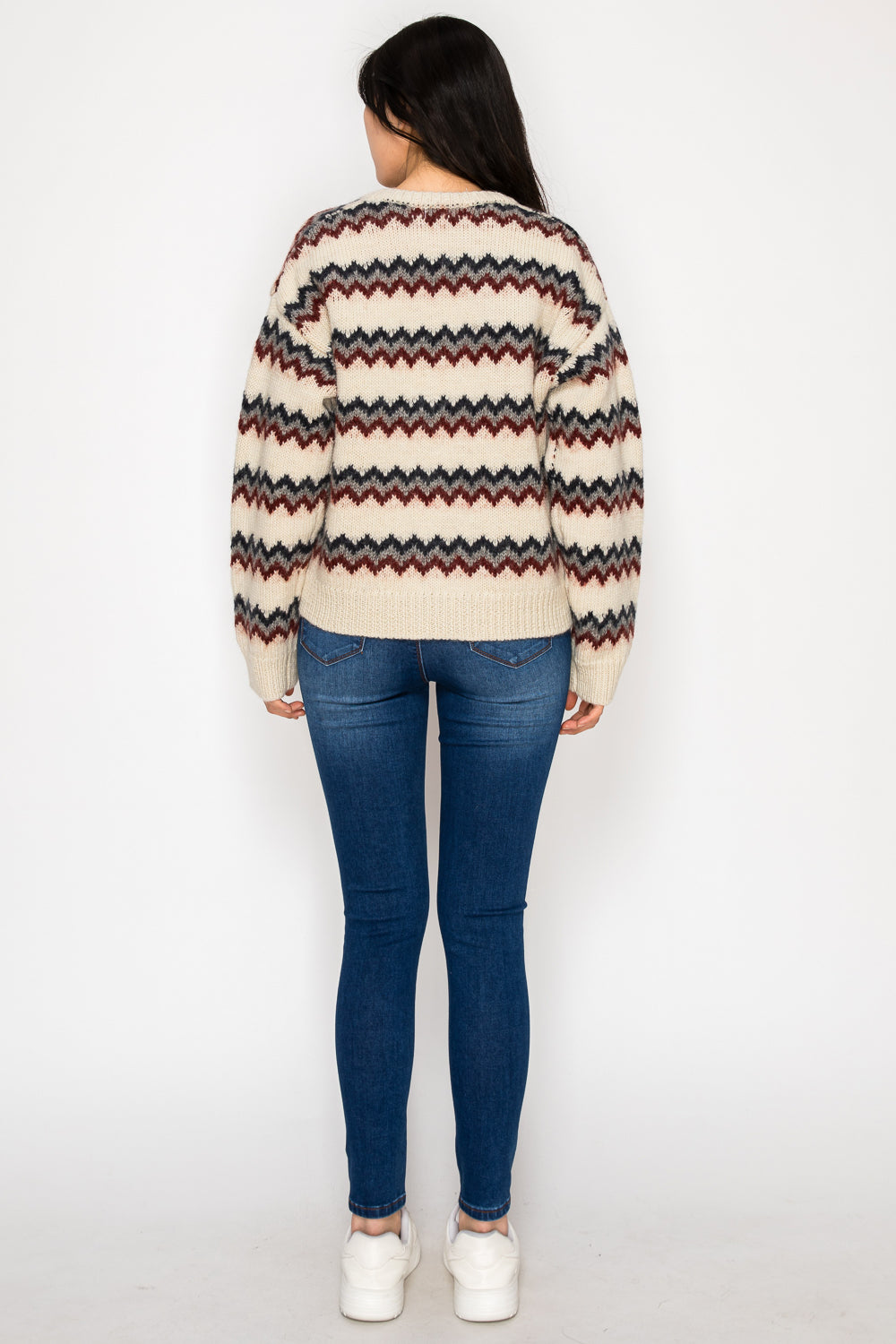 Eunice Chevron Cardigan Sweater Top