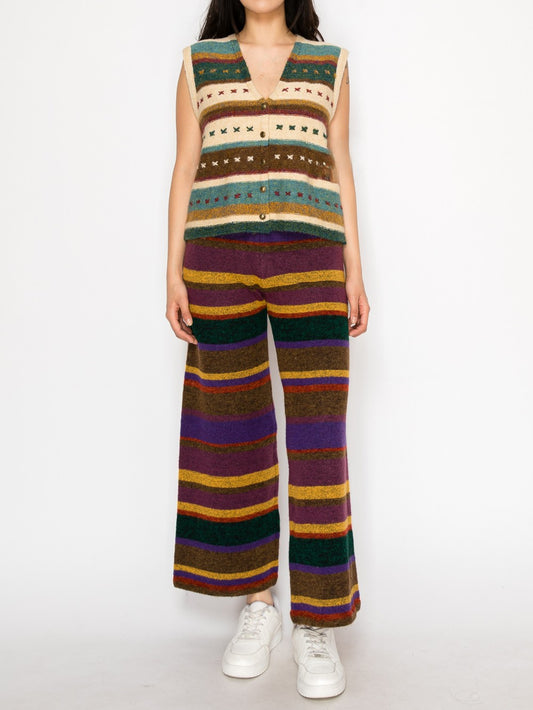 Isabel Vibrant Knit Vest with Button Detail Top