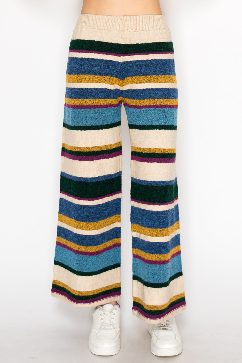 Sue Retro Striped Knit Lounge Pants