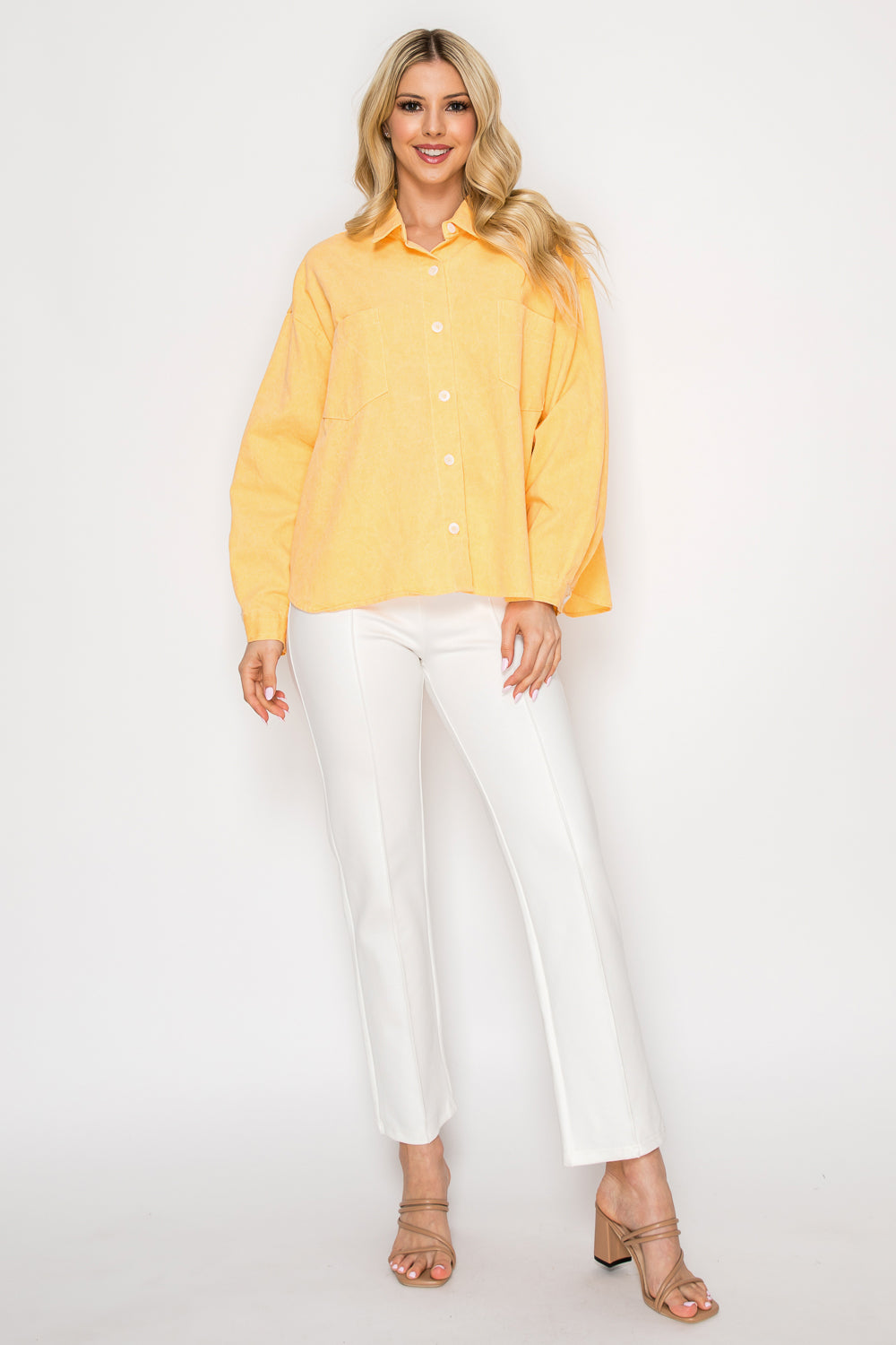 Pastel Dream Washed Woven Blouse Top