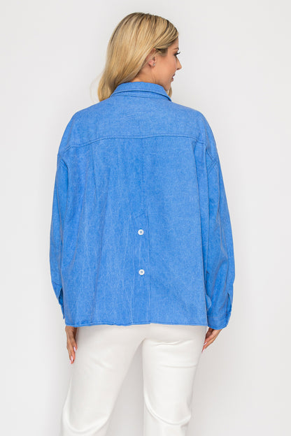 Pastel Dream Washed Woven Blouse Top