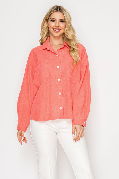 Pastel Dream Washed Woven Blouse Top