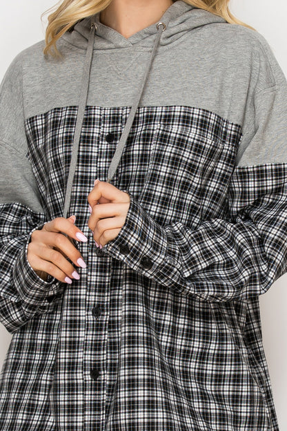 Penny Stripe Knit Hoodie Top