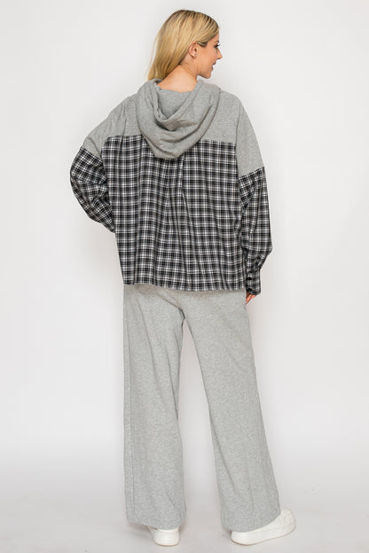 Penny Stripe Knit Hoodie Top