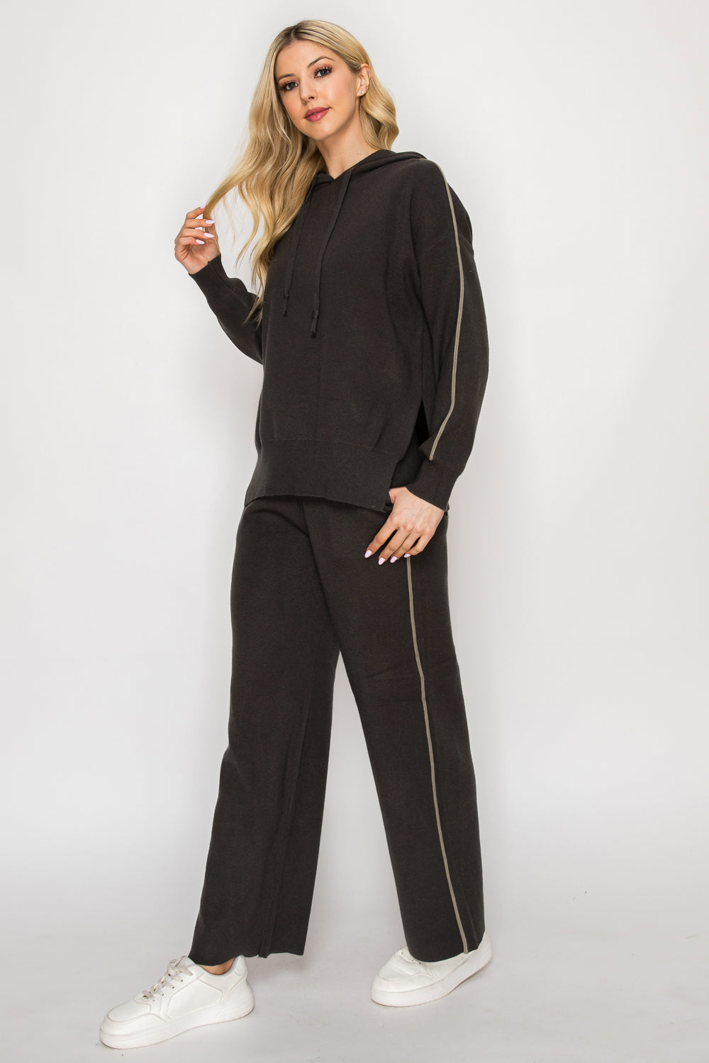 Alice Side Stripe Hooded Tracksuit Top