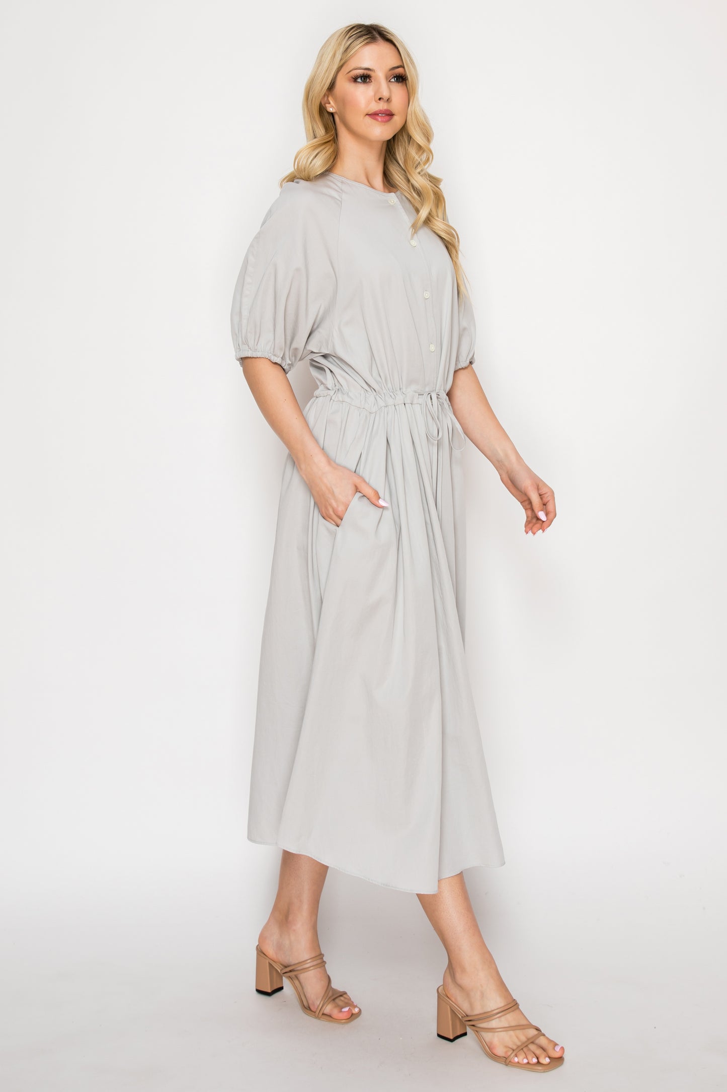 Esther Cinched Waist Woven Dress
