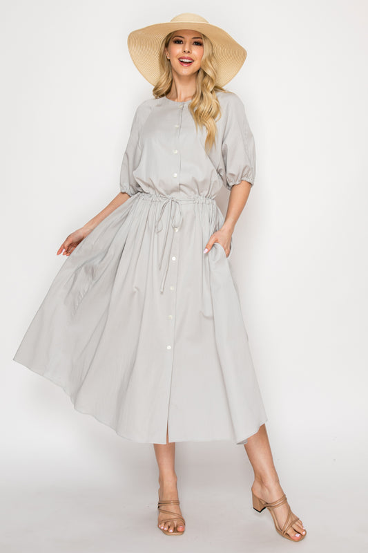 Esther Cinched Waist Woven Dress