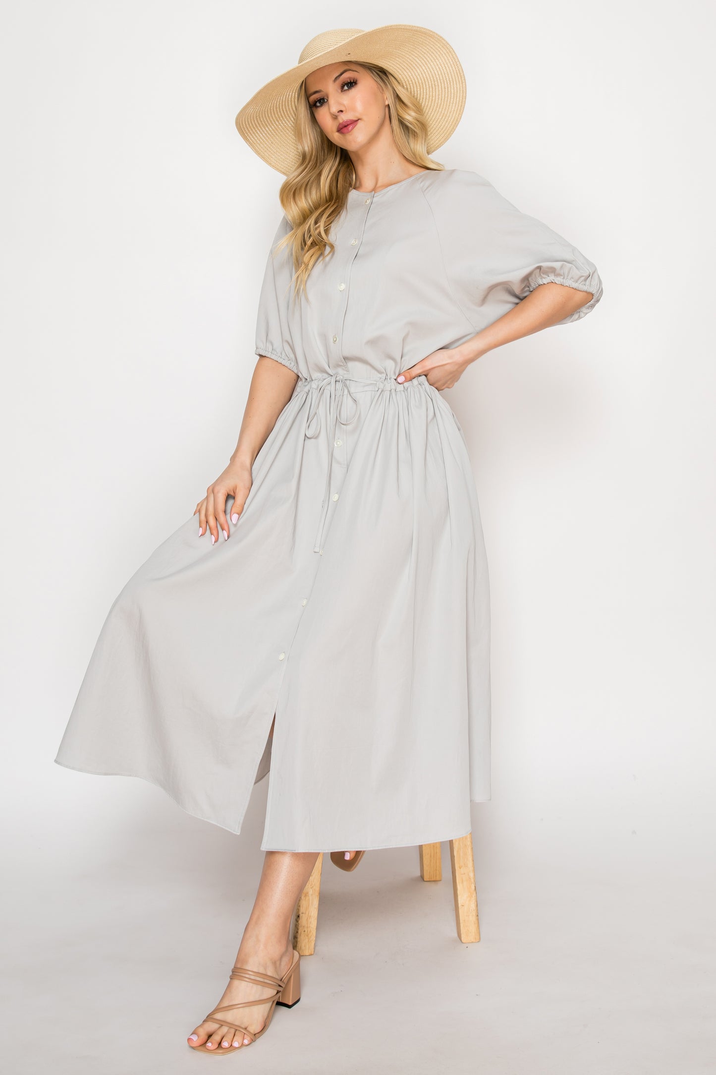 Esther Cinched Waist Woven Dress