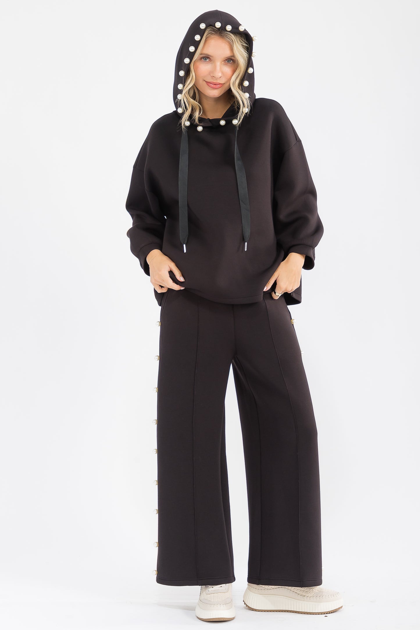 Chloe Pearl Hoodie Top