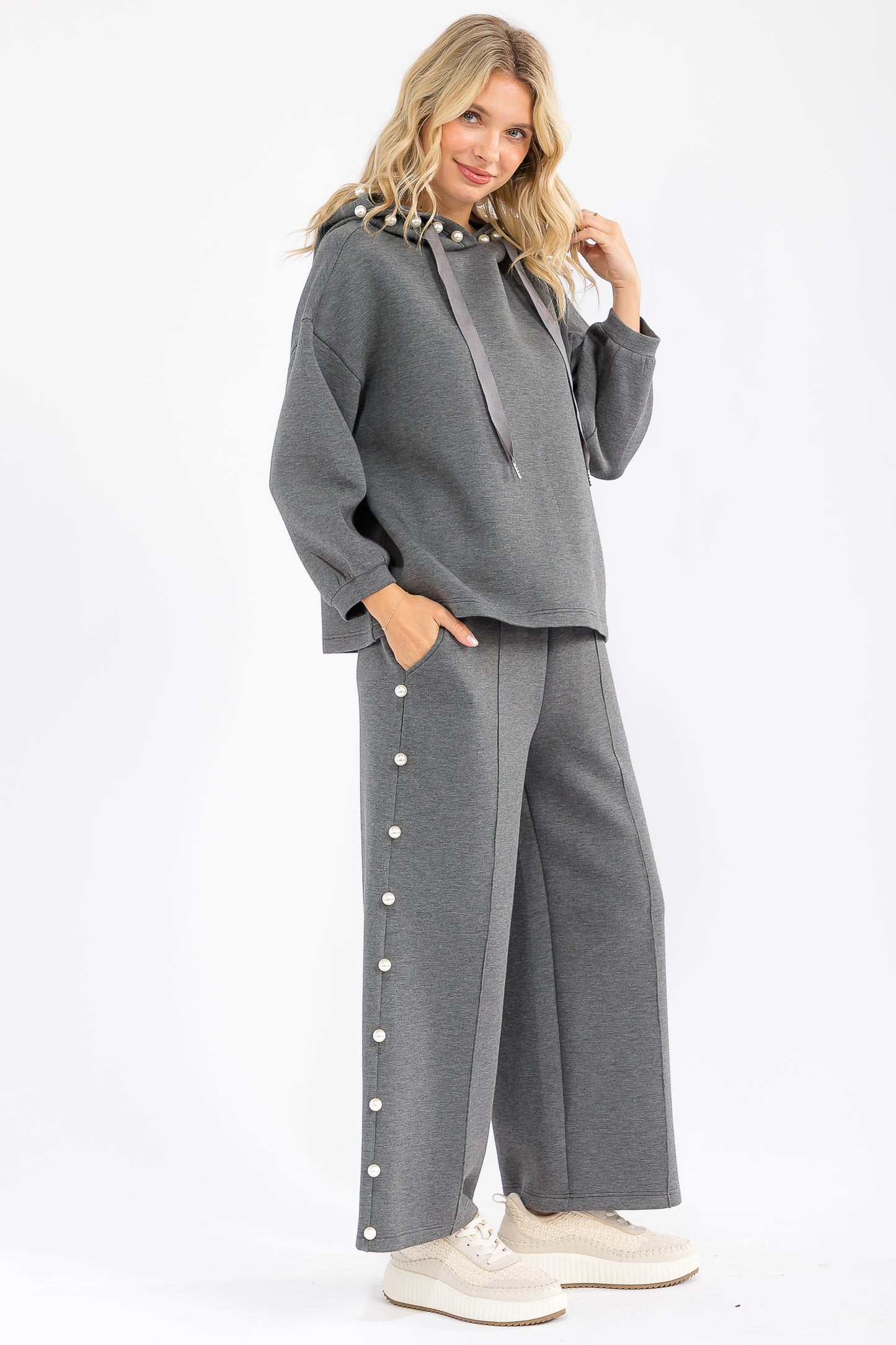 Chloe Pearl Hoodie Top