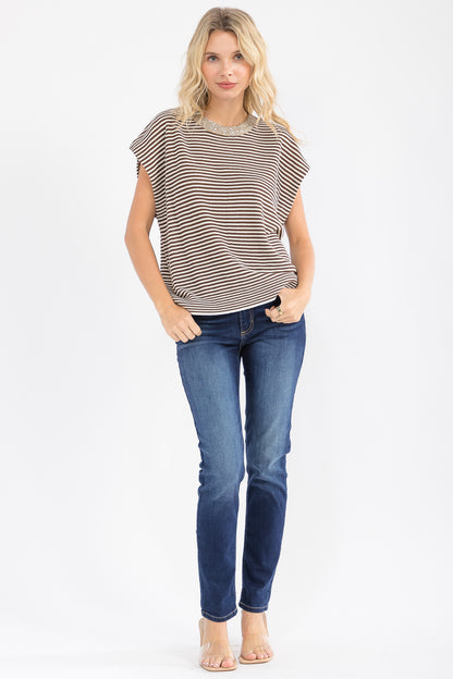 Andree Jeweled Sweater Top