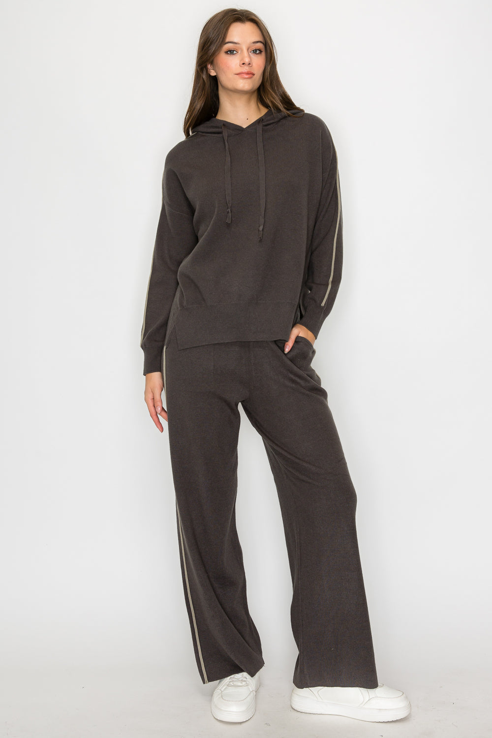 Alice Side Stripe Hooded Tracksuit Top