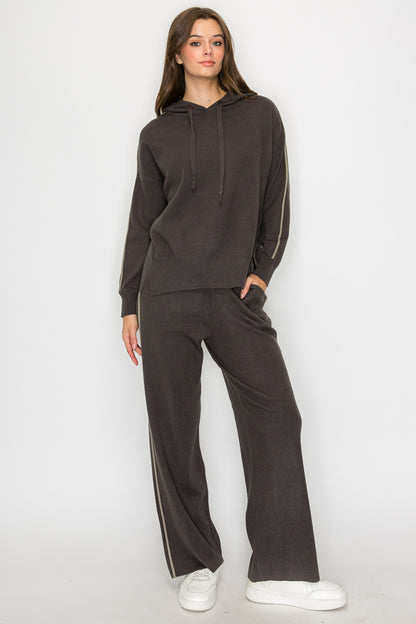 Alice Side Stripe Hooded Tracksuit Top