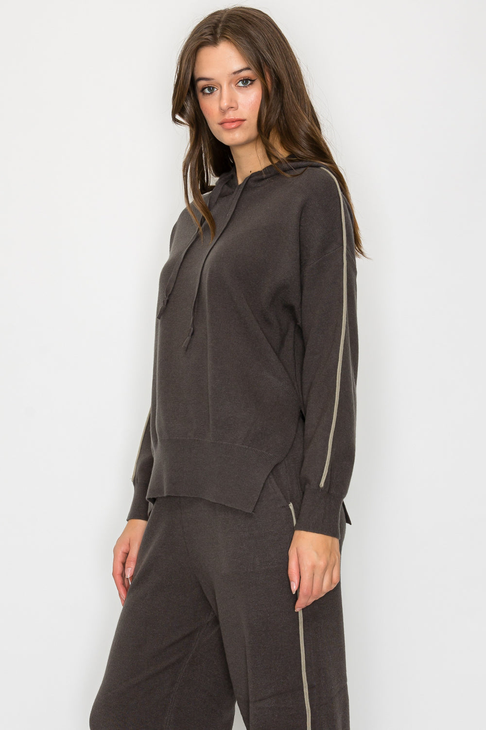 Alice Side Stripe Hooded Tracksuit Top