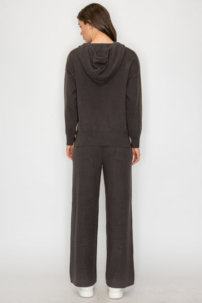 Alice Side Stripe Hooded Tracksuit Top